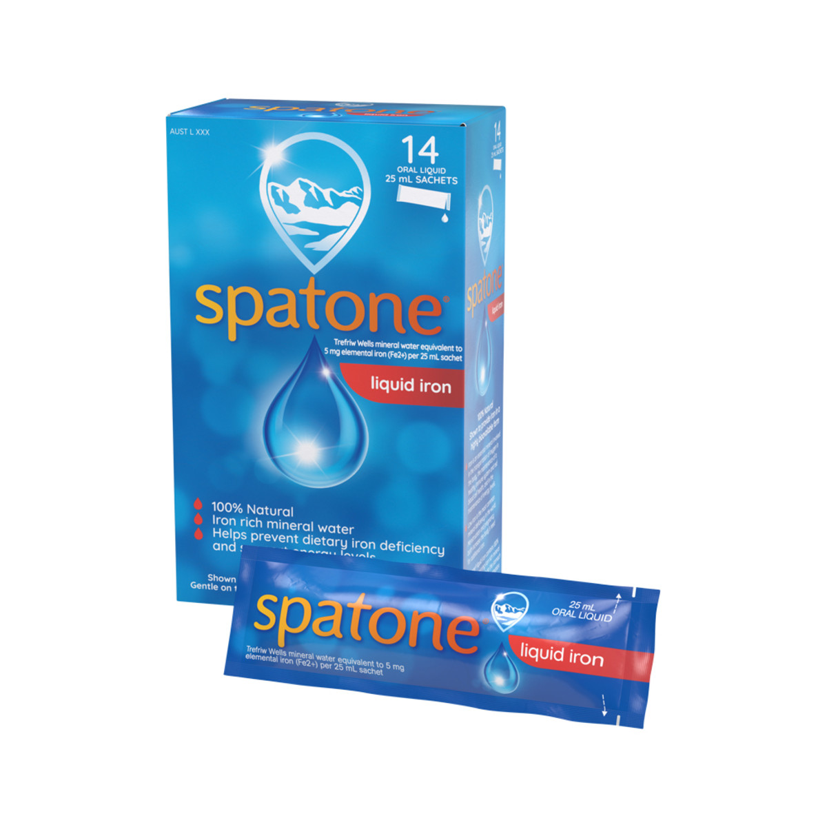 Spatone Liquid Iron Supplement Sachets 25ml x 14 Pack